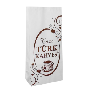 100 gr'lık Kuşe Kahve Paketi (7,5x4,5x16,5)